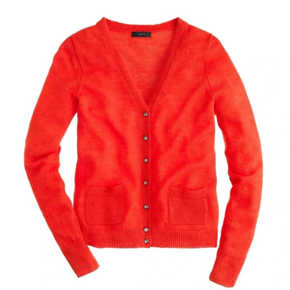 J. CREW NWOT Italian Spun Alpaca Blend V-Neck Cardigan Sweater